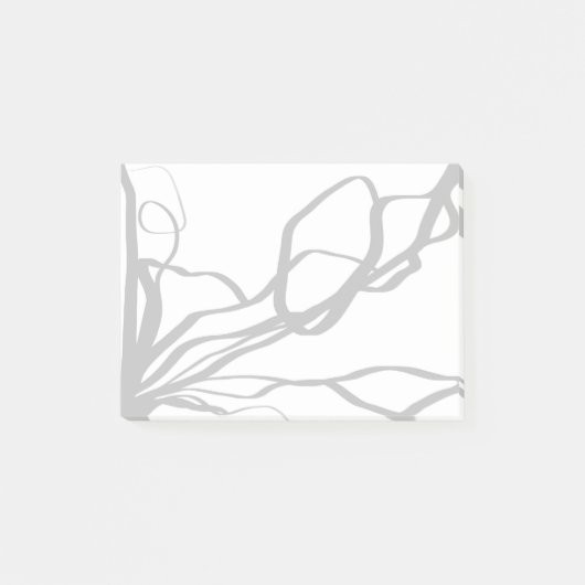 Boeket Blanc: Abstract Wit & Zwart Post-it® Notes (Voorkant)