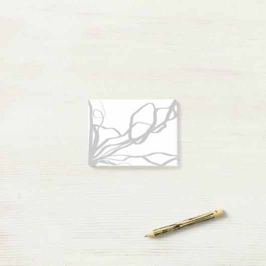 Boeket Blanc: Abstract Wit & Zwart Post-it® Notes (Op bureau)