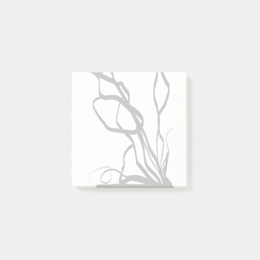 Boeket Blanc: Abstract Wit & Zwart Post-it® Notes (Voorkant)