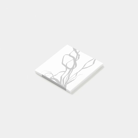 Boeket Blanc: Abstract Wit & Zwart Post-it® Notes (Schuin)