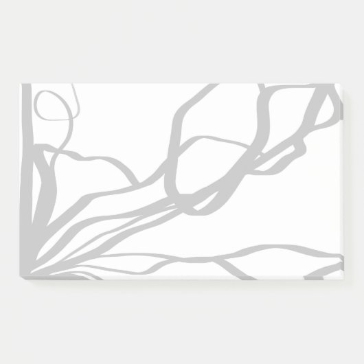 Boeket Blanc: Abstract Wit & Zwart Post-it® Notes (Voorkant)