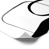 Boeket Blanc: Abstract Wit & Zwart Poster (Hoek)