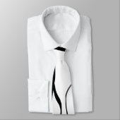 Boeket Blanc: Abstract Wit & Zwart Stropdas (Gebonden)