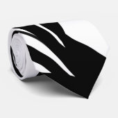 Boeket Blanc: Abstract Wit & Zwart Stropdas (Opgerold)