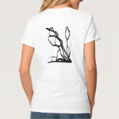 Boeket Blanc: Abstract Wit & Zwart T-shirt (Achterkant)