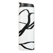 Boeket Blanc: Abstract Wit & Zwart Thermosbeker (Geroteerd rechts)