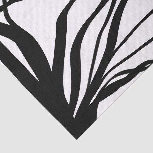 Boeket Blanc: Abstract Wit & Zwart Tissuepapier (Detail)