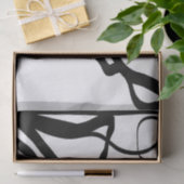 Boeket Blanc: Abstract Wit & Zwart Tissuepapier (Geschenk)