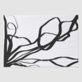 Boeket Blanc: Abstract Wit & Zwart Tissuepapier (Voorkant)