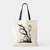 Boeket Blanc: Abstract Wit & Zwart Tote Bag (Achterkant)