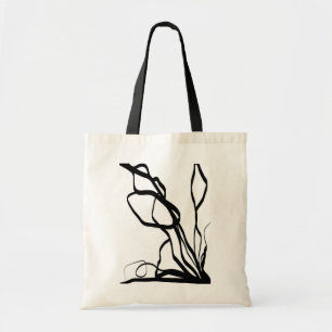 Boeket Blanc: Abstract Wit & Zwart Tote Bag