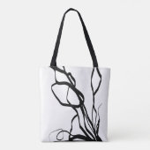 Boeket Blanc: Abstract Wit & Zwart Tote Bag (Achterkant)