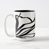 Boeket Blanc: Abstract Wit & Zwart Tweekleurige Koffiemok (Links)