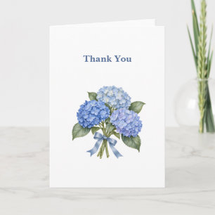 Boeket Blauwe Hortensia Bedankkaart Kaart