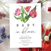 Boeket bloemen Baby in bloei Uitnodiging