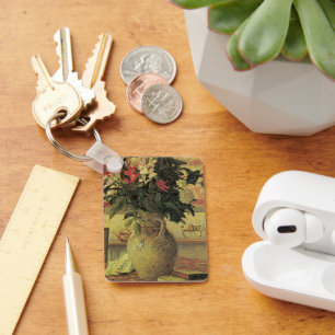 Boeket Bloemen bij het Raam door Maxine Maufra Sleutelhanger