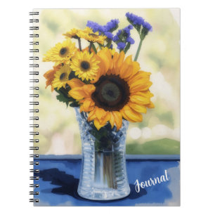 Boeket Bloemen Bloemenliefhebber Journaal Notitieboek