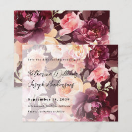 Boeket Bloemen Bourgondië Huwelijk Save the Date