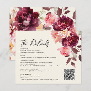 Boeket Bloemen Bourgondië QR code Details Huwelijk