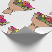 Boeket Bloemen Cadeaupapier (Hoek)