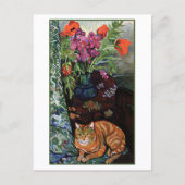 Boeket Bloemen Cat Suzanne Valadon Briefkaart (Voorkant)
