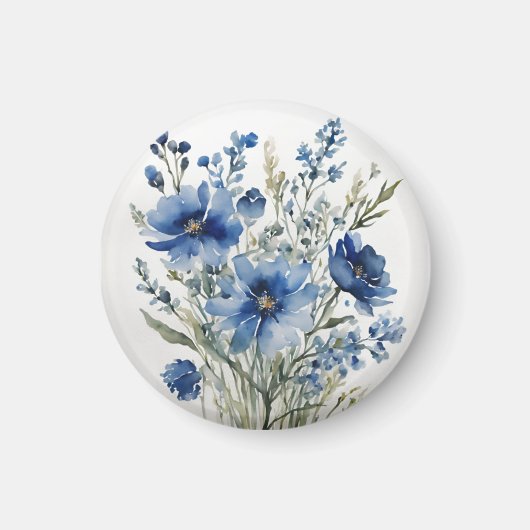 Boeket Bloemen Elegitisch Aquarel Magneet (Voorkant)