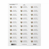 Boeket bloemen etiket (Full Sheet)
