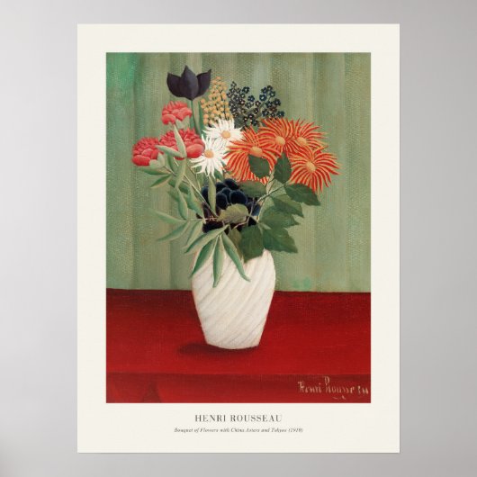 Boeket bloemen Henri Rousseau Primitivisme Gezelli Poster (Voorkant)