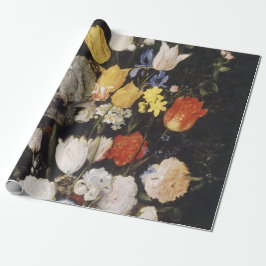 Boeket bloemen in een aardewerken vaas (1610) cadeaupapier