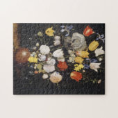 Boeket bloemen in een aardewerken vaas (1610) legpuzzel (Horizontaal)