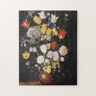 Boeket bloemen in een aardewerken vaas (1610) legpuzzel