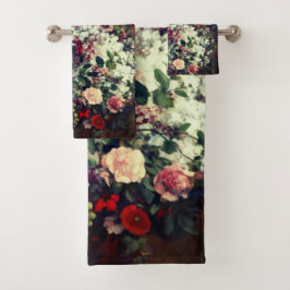  boeket bloemen in een vaas bad handdoek