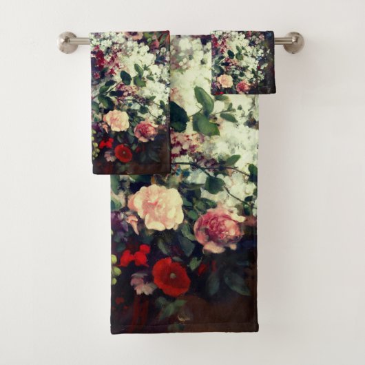  boeket bloemen in een vaas bad handdoek (Insitu)