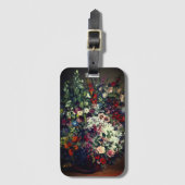 boeket bloemen in een vaas bagagelabel (Voorkant (verticaal))