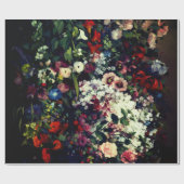 boeket bloemen in een vaas cadeaupapier (Vlak)