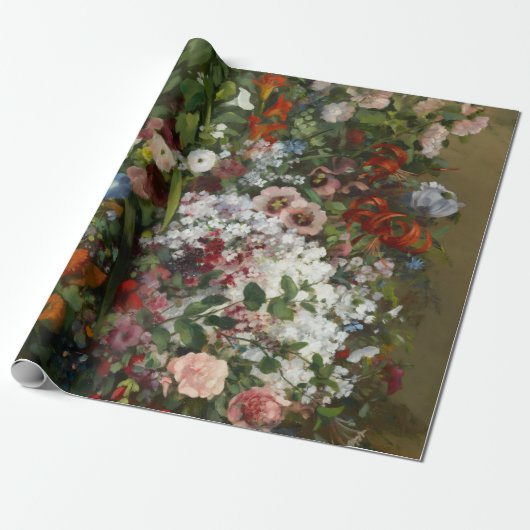  boeket bloemen in een vaas cadeaupapier (Uitgerold)