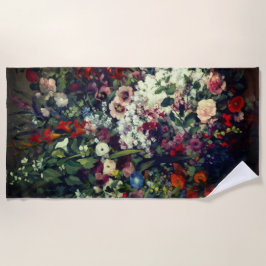  boeket bloemen in een vaas strandlaken