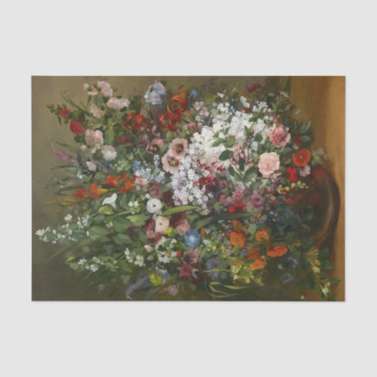  boeket bloemen in een vaas tissuepapier (Voorkant)