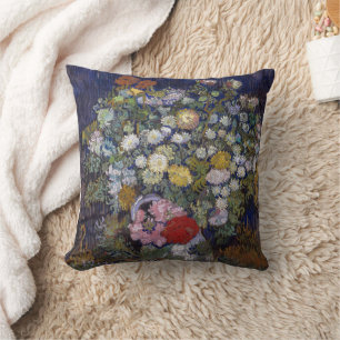 Boeket Bloemen in een Vaas Van Gogh Kussen
