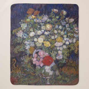 Boeket Bloemen in een Vaas Van Gogh Sherpa Deken