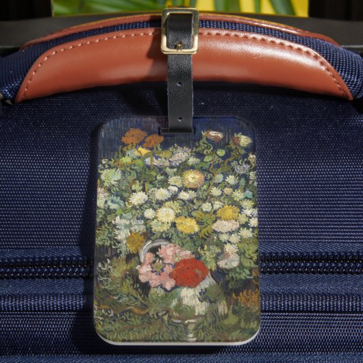 Boeket bloemen in een vaas | Vincent van Gogh Bagagelabel (Voorkant Insitu 2)