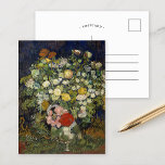 Boeket bloemen in een vaas | Vincent van Gogh Briefkaart<br><div class="desc">Boeket van bloemen in een vaas (1890) | Origineel kunstwerk van de bekende Nederlandse kunstenaar Vincent Van Gogh (1853-1890). Het schilderij beeldt een stilleven uit met een vol boeket gemengde bloemen in een vaas. Gebruik de ontwerpgereedschappen om aangepaste tekst toe te voegen of het afbeelding te personaliseren.</div>