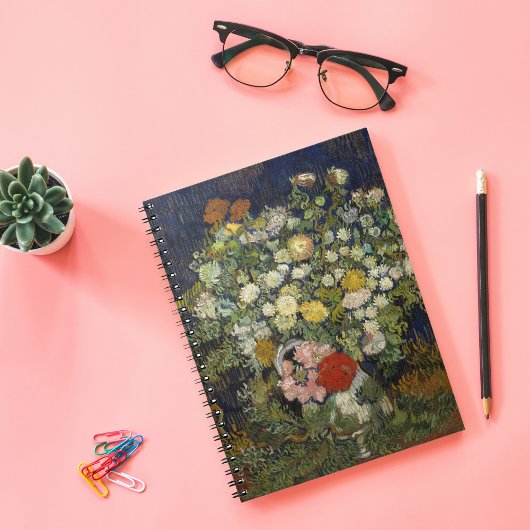 Boeket bloemen in een vaas | Vincent van Gogh Notitieboek