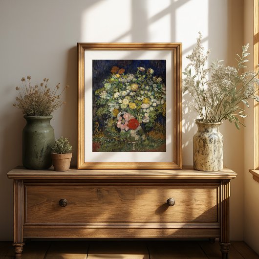 Boeket bloemen in een vaas | Vincent van Gogh Poster