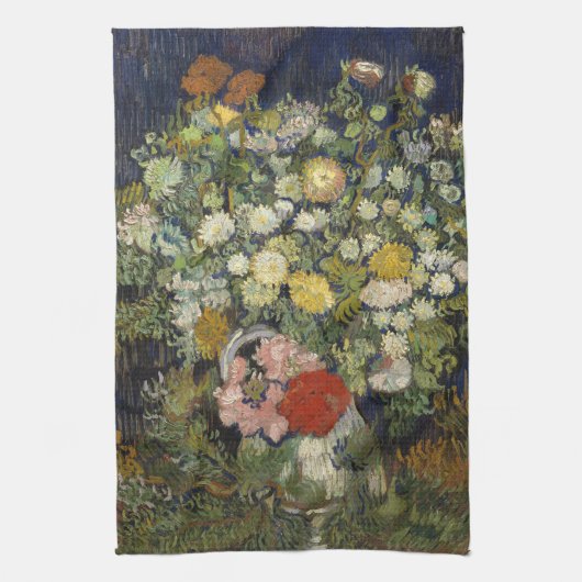 Boeket bloemen in een vaas | Vincent van Gogh Theedoek (Verticaal)