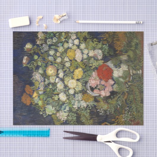 Boeket bloemen in een vaas | Vincent van Gogh Tissuepapier (Craft)
