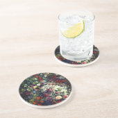  boeket bloemen in een vaas zandsteen onderzetter (Zijkant)