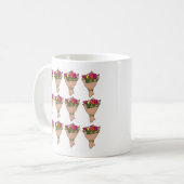 Boeket Bloemen Koffiemok (Voorkant links)