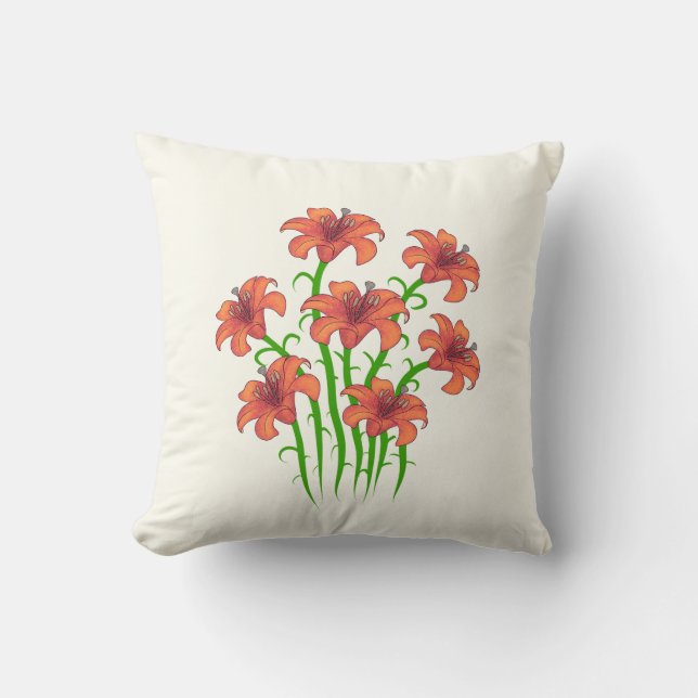 Boeket bloemen kussen (Voorkant)