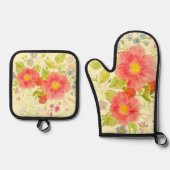 Boeket Bloemen Ovenwant & Pannenlap Set (Voorkant)